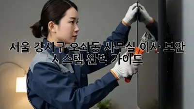 서울 강서구 오쇠동 사무실 이사? 보안 시스템 완벽 가이드!